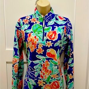 IBKUL -  Small 3/4 zip long sleeve shirt